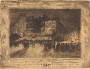 La Place des Martyrs y la cárcel, 1885 de Felix Hilaire Buhot