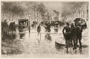 El regreso de los artistas de Felix Hilaire Buhot