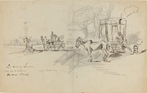 Las Carreras de Deauville de Felix Hilaire Buhot