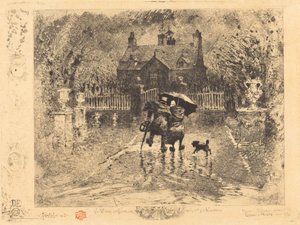 Los vecinos del campo, 1879-1880 de Felix Hilaire Buhot