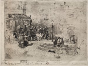 Place Pigalle en 1878 de Felix Hilaire Buhot