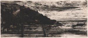 Paisaje marino en Dinard de Felix Hilaire Buhot