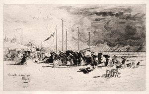 La tormenta en Trouville, 1874 de Felix Hilaire Buhot