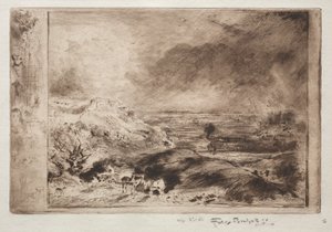 La tormenta, después de Constable, c. 1875 de Felix Hilaire Buhot