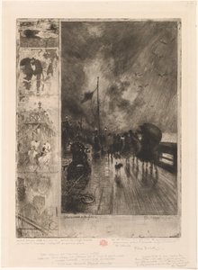 Un Desembarco en Inglaterra, 1879 de Felix Hilaire Buhot