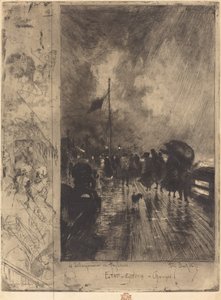 Un Desembarco en Inglaterra, 1879 de Felix Hilaire Buhot
