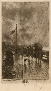 Un Desembarco en Inglaterra, 1879 de Felix Hilaire Buhot