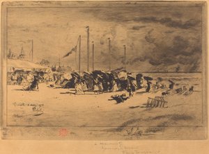 Un grano en Trouville de Felix Hilaire Buhot
