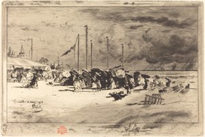 Un grano en Trouville de Felix Hilaire Buhot