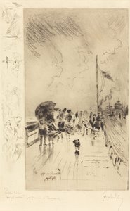 Un Muelle en Inglaterra, 1879 de Felix Hilaire Buhot