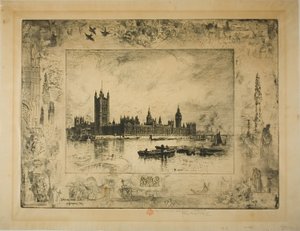 Palacio de Westminster, Londres de Felix Hilaire Buhot