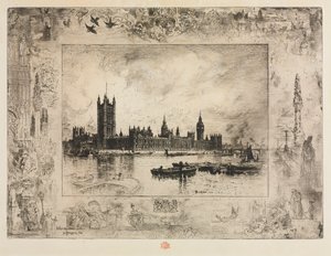 Lugar de Westminster de Felix Hilaire Buhot