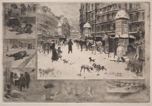 Winter in Paris de Felix Hilaire Buhot