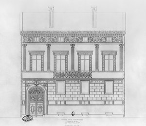 Hotel de Pourtales, fachada, 1850 de Felix Louis Jacques Duban