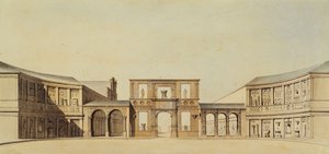 El patio de la École des Beaux-Arts, París de Felix Louis Jacques Duban