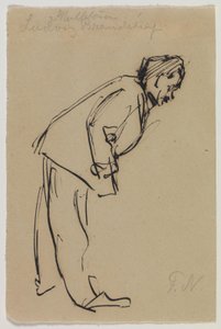 Retrato de Ludvig Brandstrup, inclinado hacia adelante de Felix Nylund