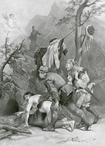 La Tempestad. Acto IV, Escena I (grabado) de Felix Octavius Carr (after) Darley