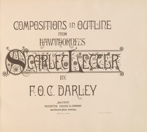 Composiciones en contorno de La letra escarlata de Hawthorne de Felix Octavius Carr Darley