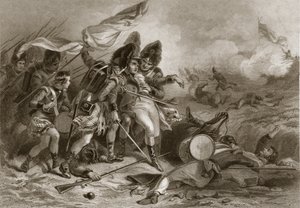 Muerte de Pakenham en la batalla de Nueva Orleans, pub. 1860 de Felix Octavius Carr Darley