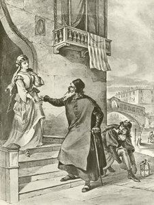 El Mercader de Venecia. Acto II, Escena V de Felix Octavius Carr Darley