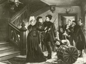 Las alegres comadres de Windsor. Acto IV-Escena II de Felix Octavius Carr Darley