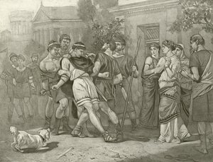 La comedia de los errores. Acto IV, Escena IV (grabado)