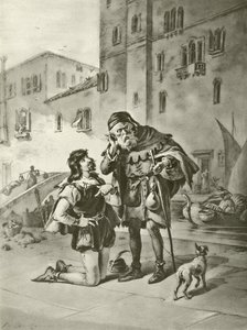 El mercader de Venecia. Acto II, Escena II de Felix Octavius Carr Darley