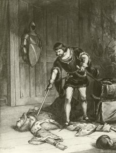 Tercera parte de Enrique VI. Acto V-Escena VI de Felix Octavius Carr Darley
