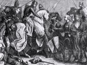 Enrique III (1207-72) en la Batalla de Lewes, 14 de mayo de 1264 de Felix Philippoteaux