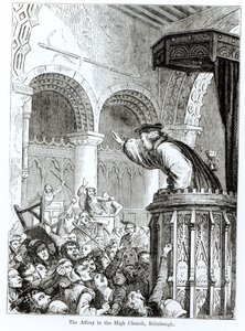 La Pelea en la Iglesia Alta, Edimburgo de Felix Philippoteaux