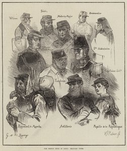 El sitio francés de París, tipos militares