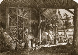 Un Almacén de Trapos en el Barrio Mouffetard, en París, ilustración de 