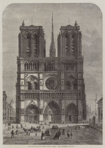 Restauración de Notre Dame, París, la fachada occidental
