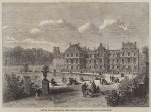 Vista del Palacio del Senado Francés, desde los Jardines de Luxemburgo de Felix Thorigny