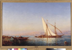 La pesca en Marsella Pintura de Félix Ziem (1821-1911) 1911 Mención obligatoria: Colección fundación regards de Provence, Marsella de Félix Ziem
