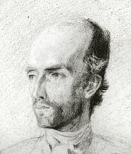 Retrato de un hombre, c.1845 de Félix Ziem