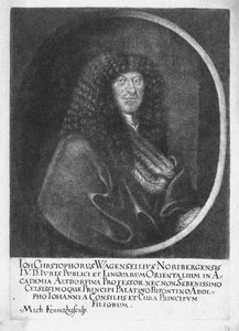 Retrato de Johann Christoph Wagenseil 1633-1705, finales del siglo XVII de Fenitzer