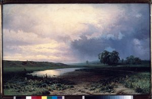 Prairies inondees (Pradera inundada) - Pintura de Fyodor Alexandrovich Vasilyev (Feodor Alexandrovich, Fiodor Alexandrovitch Vassiliev) (1850-1873), huile sur toile