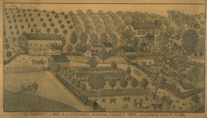 Propiedad de John P. y Catharina Schuring, Franklin Town, Condado de Allegheny, Pensilvania, 1883