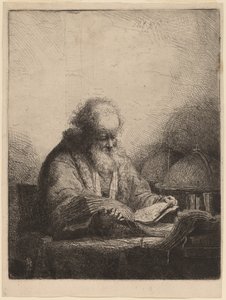 Un anciano leyendo de Ferdinand Bol