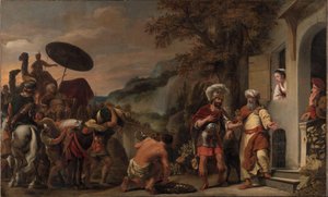Eliseo rechaza los regalos de Naamán de Ferdinand Bol