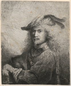 Retrato de un oficial (¿posible autorretrato del artista?) de Ferdinand Bol