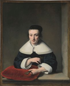 Retrato de una dama junto a una ventana de Ferdinand Bol