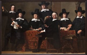 Presidente del Gremio de Comerciantes de Vino de Ámsterdam (Países Bajos). Pintura de Ferdinand Bol (1616-1680), óleo sobre lienzo, circa 1659. Arte holandés de Ferdinand Bol