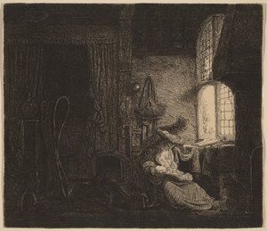 La familia en la habitación de Ferdinand Bol