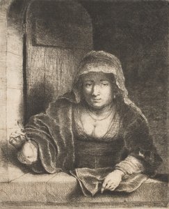 Mujer con una pera de Ferdinand Bol