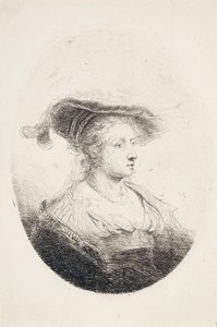 Joven Dama con Sombrero de Plumas, 1644 de Ferdinand Bol