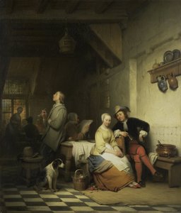Interior de una posada, con figuras en traje del siglo XVII de Ferdinand De Braekeleer (I)