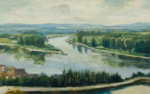 Confluencia del Vltava y Elba de Ferdinand Engelmuller