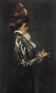 retrato de una dama de Ferdinand Freiherr von Reznicek
